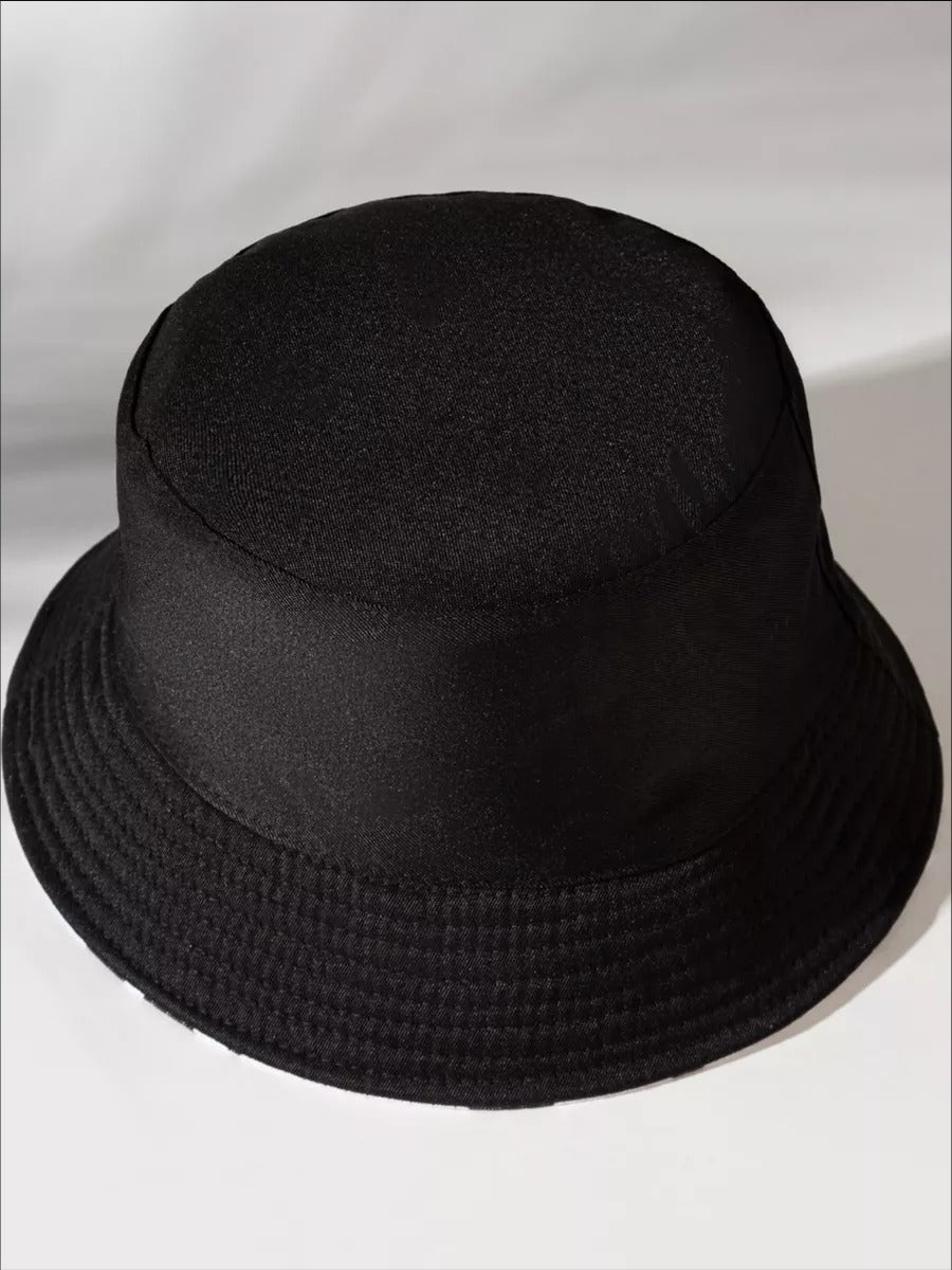 Bob vache réversible, chapeau été, protection UV, imprimé tendance, style unique, modèle Cowa - Bob - Noir