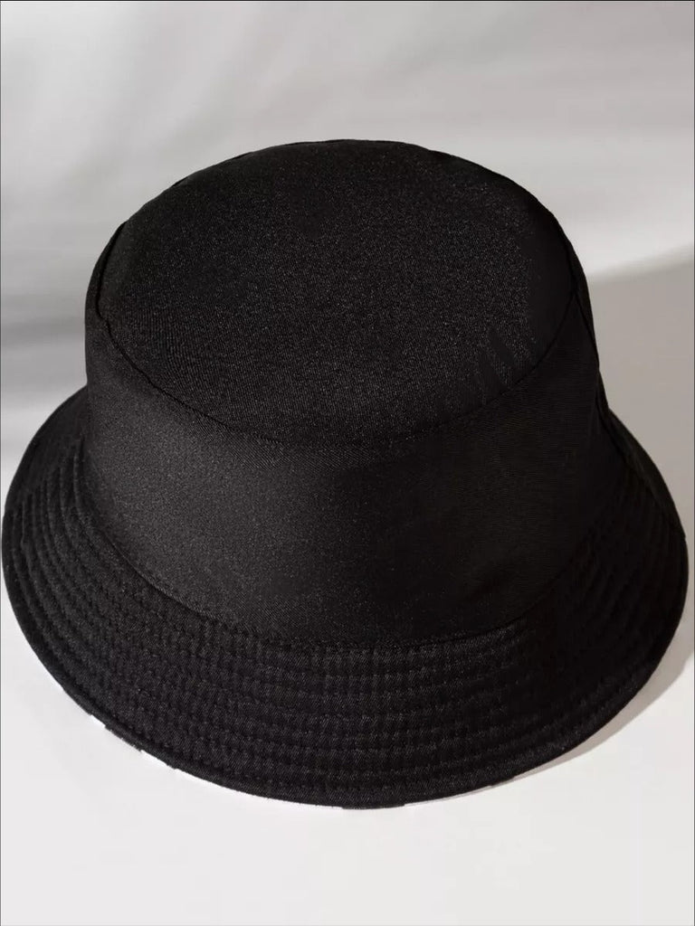 Bob vache réversible, chapeau été, protection UV, imprimé tendance, style unique, modèle Cowa - Bob - Noir