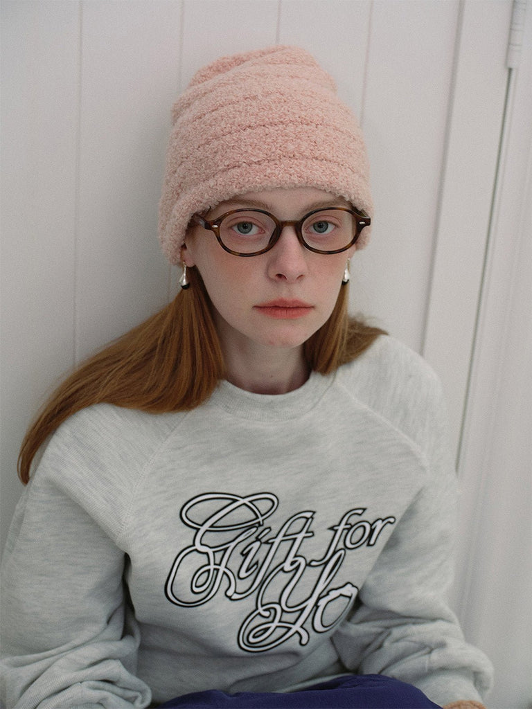 Bonnet chaud femme hiver, accessoire maille texturée, laine bouclette confortable, couvre - chef doux et ample, style unisexe tendance, look streetwear hiver, modèle Bernie - Bonnets - Rose