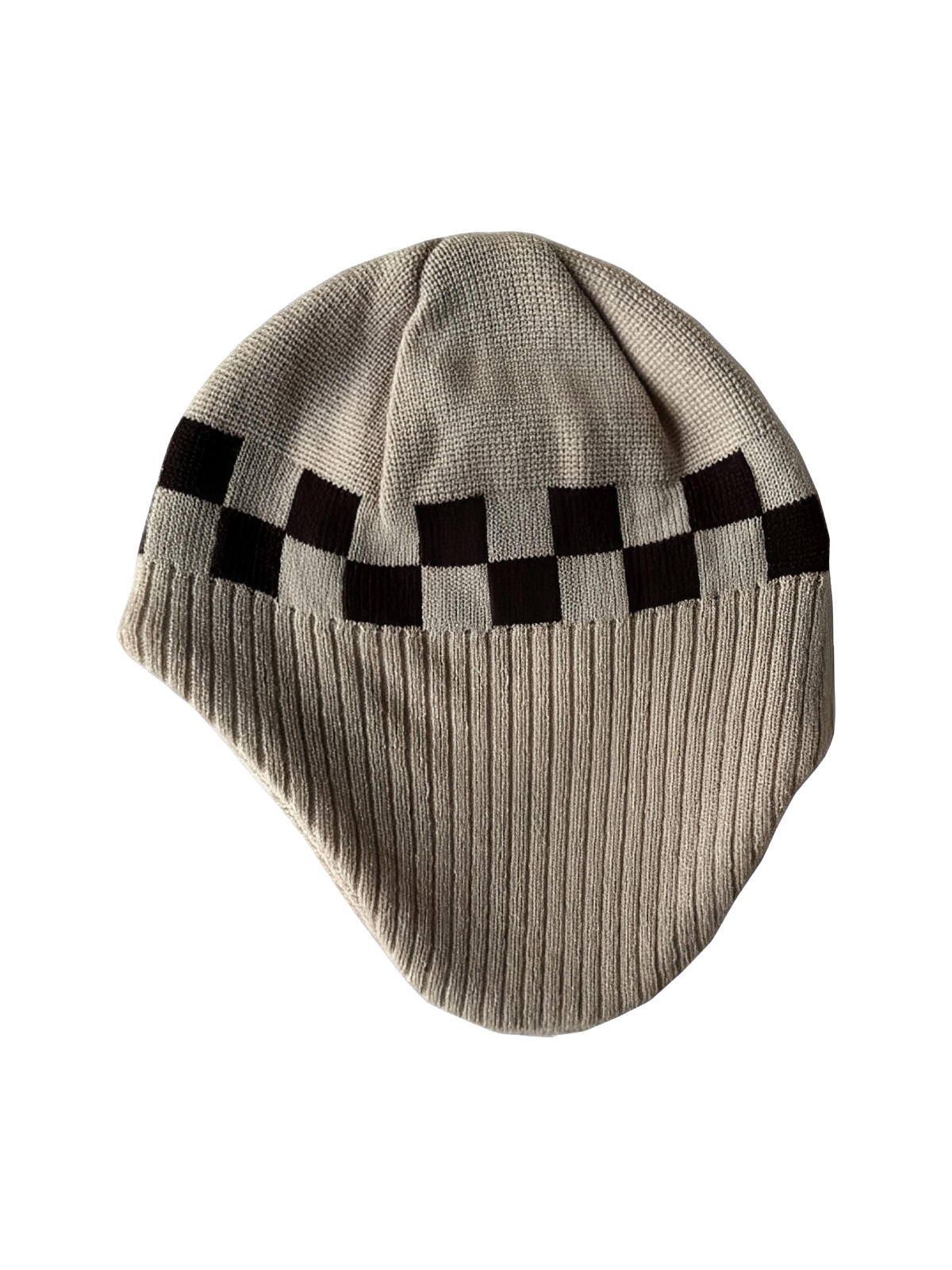 Berretto caldo invernale, paraorecchie a maglia a scacchi, berretto donna per viso fine, berretto in morbida maglia, berretto invernale elasticizzato, modello Monie