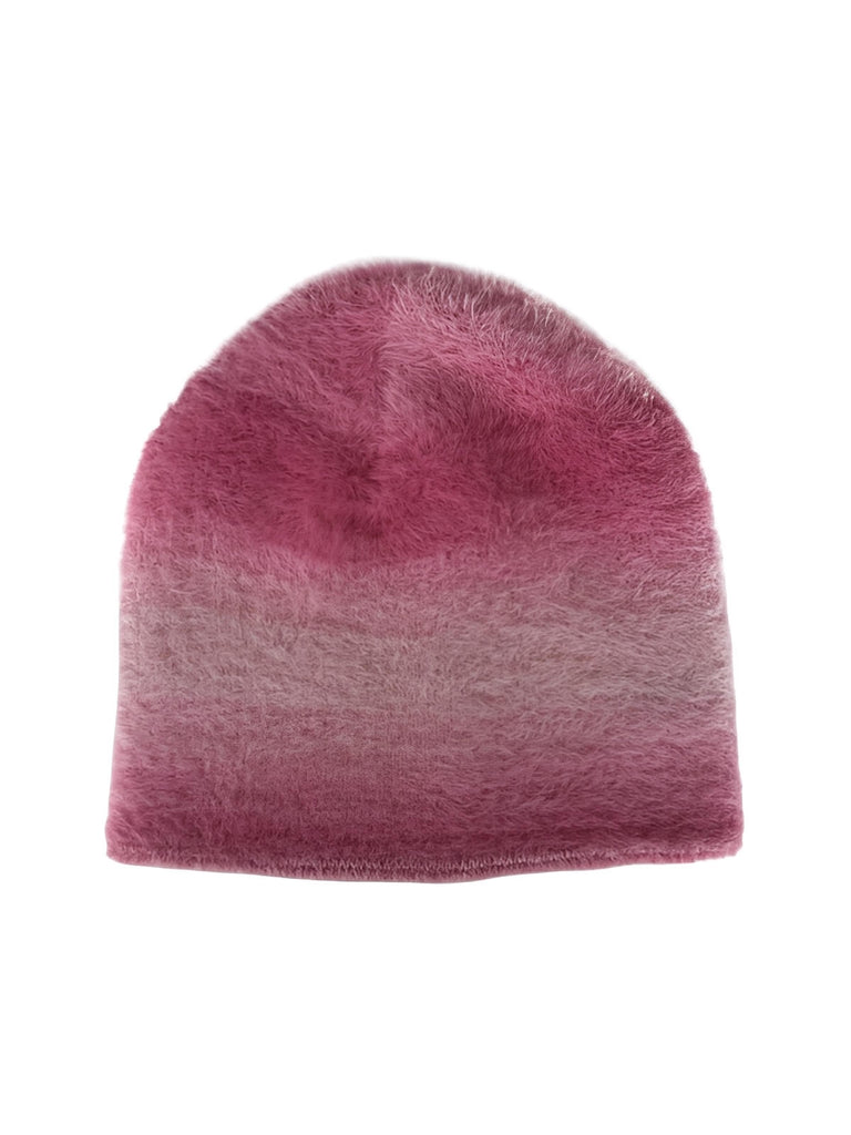Berretto invernale in nylon soffice, berretto morbido da donna, berretto a maglia sfumata, berretto caldo senza cuciture, berretto stile vintage, modello Zaza