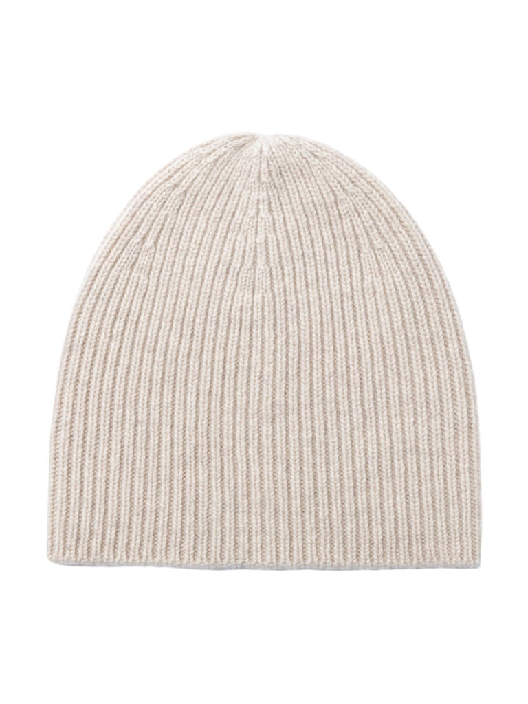 Bonnet en laine chaude pour homme, maille côtelée extensible, style minimaliste et confortable pour l'hiver, modèle Lokey - Bonnets - Blanc cassé