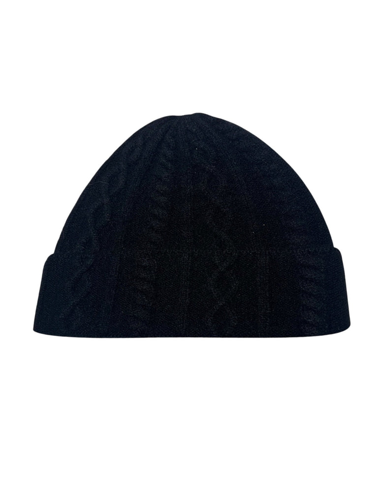 Bonnet en laine homme et femme, tricot torsadé, chaud hiver, maille épaisse, doux confort, style minimaliste, modèle Zola - Bonnets - Noir