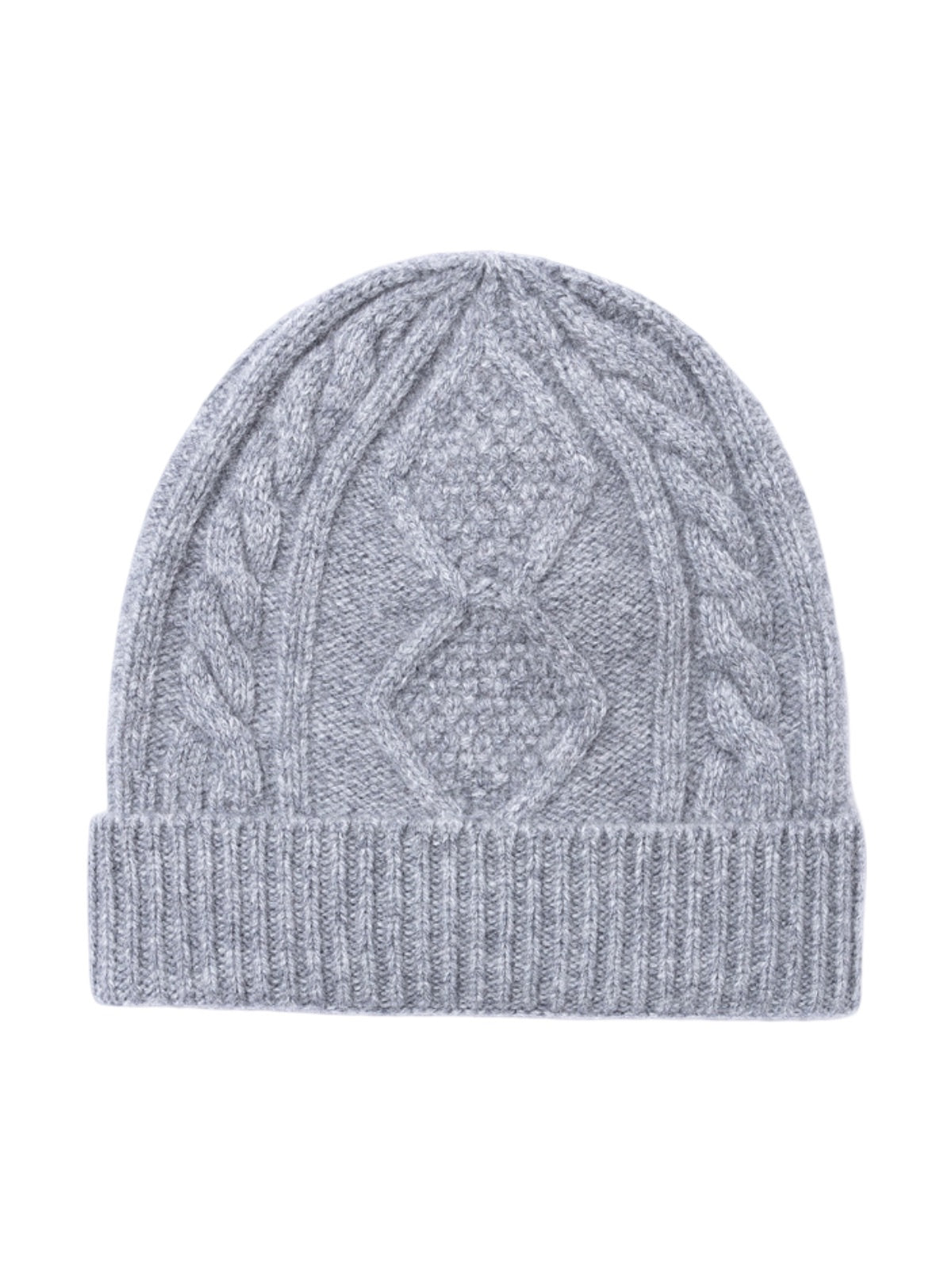 Bonnet en laine mérinos mixte, tricot torsadé chaud, maille hiver, doux et extensible, bonnet streetwear, modèle Caméro - Bonnets - Gris