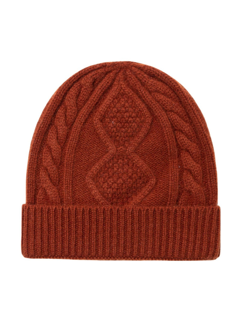 Bonnet en laine mérinos mixte, tricot torsadé chaud, maille hiver, doux et extensible, bonnet streetwear, modèle Caméro - Bonnets - Camel