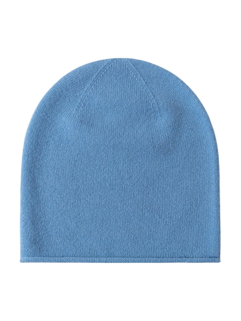 Bonnet en laine mérinos, tricot sans couture, unisexe, doux et chaud, bonnet extensible hiver, léger et compact, modèle Jay - Bonnets - Bleu