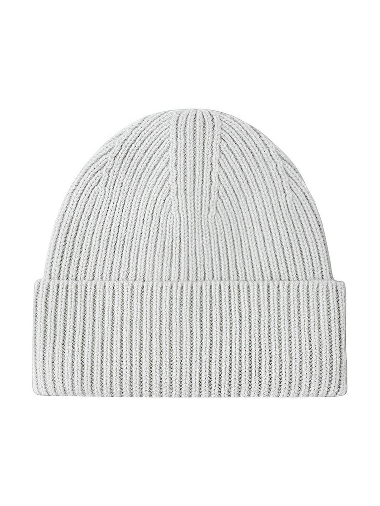Bonnet en laine mixte, chaud pour l'hiver, tricoté et épais, doux extensible, coupe - vent, modèle Vic - Bonnets - Gris clair