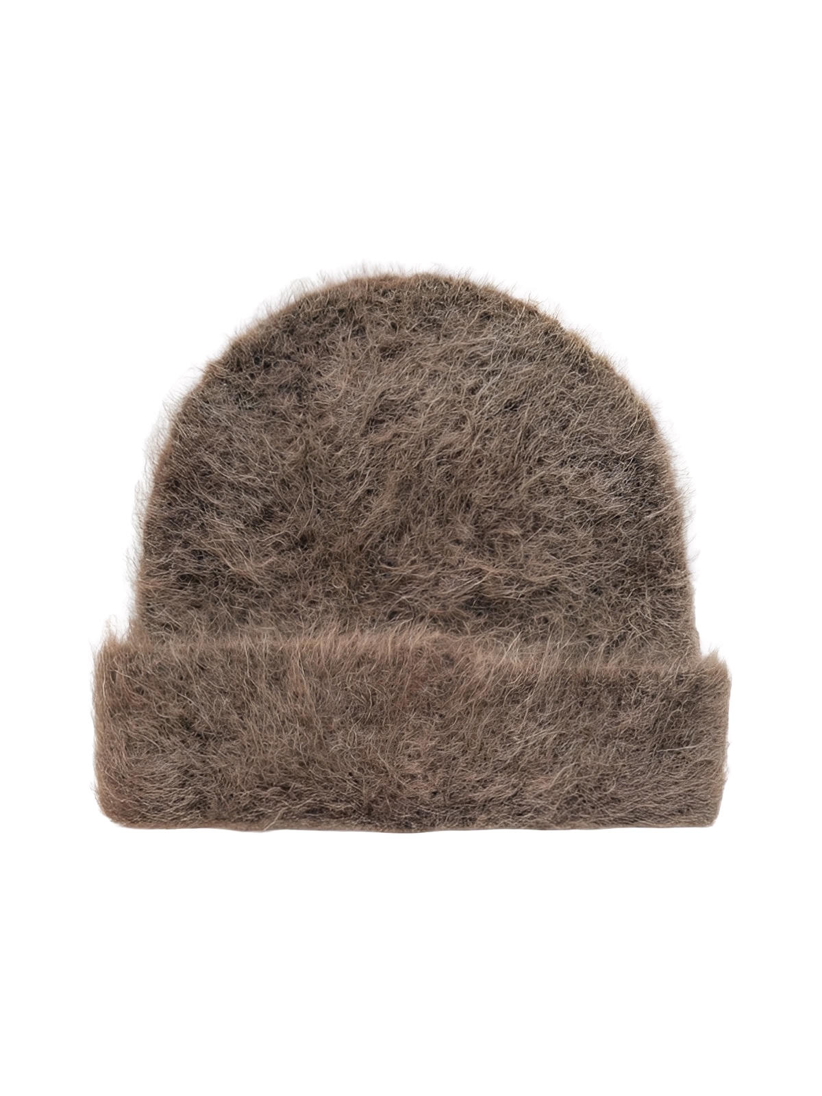 Fluffy alpaca mohair wool beanie, soft and warm feel, sleek and modern
