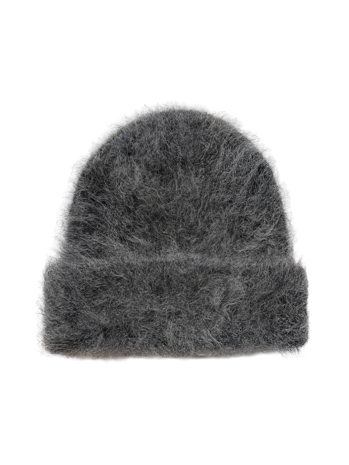 Fluffy alpaca mohair wool beanie, soft and warm feel, sleek and modern