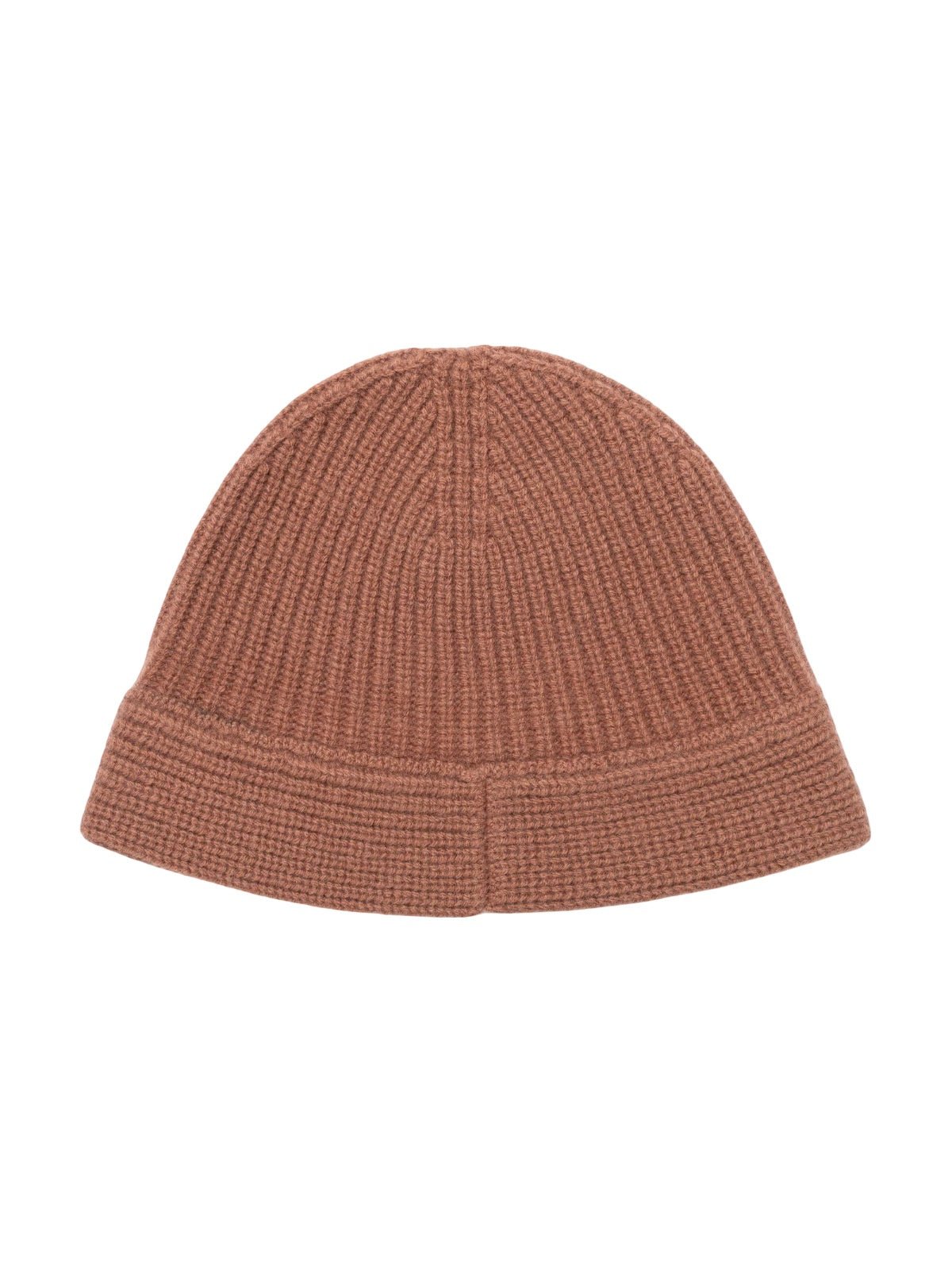 Bonnet en pur laine pour femme, forme cloche moderne, maille côtelée chaude, style casual chic, hiver doux et confortable, style bob, modèle Alix - Bonnets - Camel