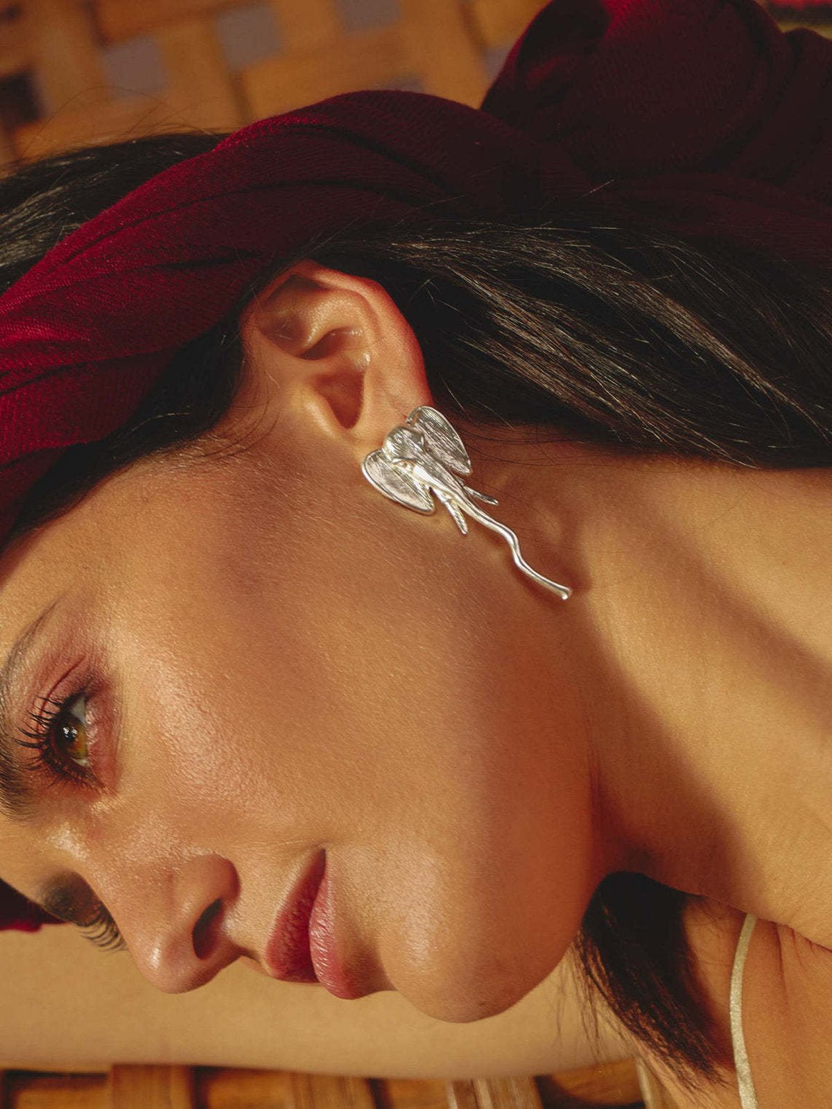 Boucles d’oreilles éléphant, acier inoxydable, plaqué or 18K, design animalier, inspiration Afrique, modèle Babane - Boucles d'oreilles - Argent