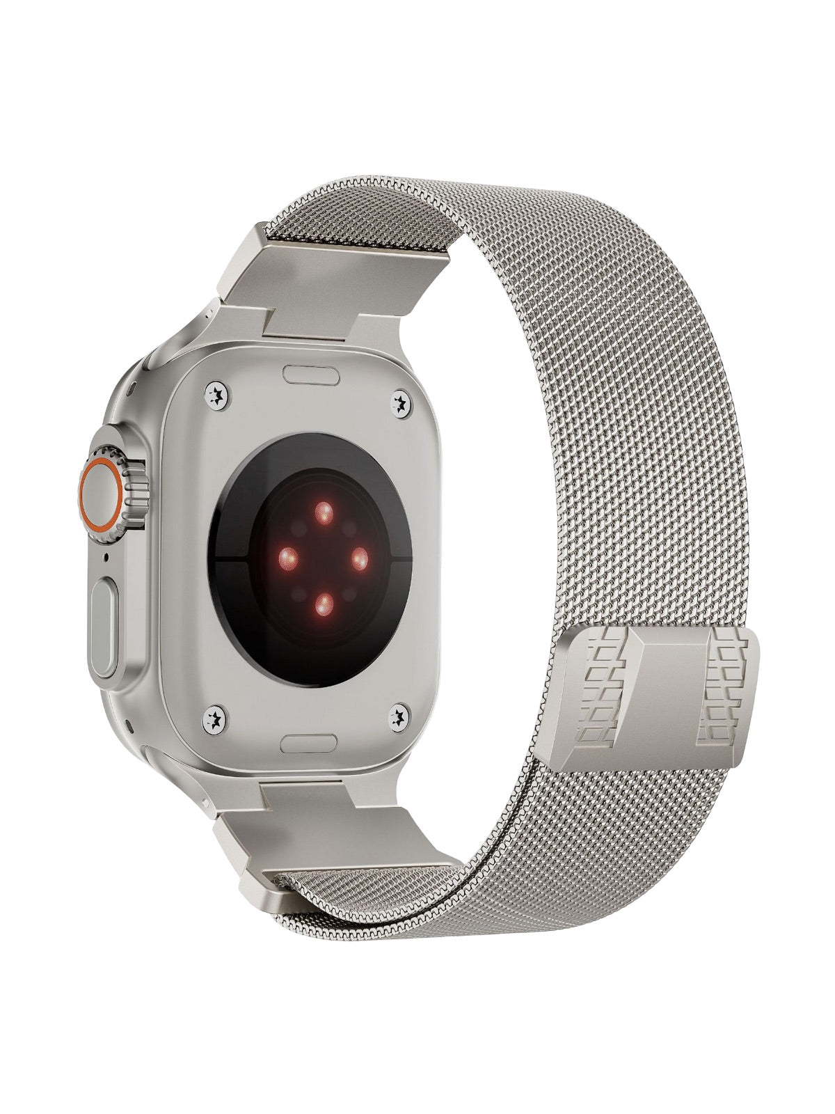Bracelet Apple Watch acier inoxydable, aimanté, design Milanese, solide et résistant, ultra et series, modèle Nao - Bracelet Apple Watch - Argent 38 à 42mm