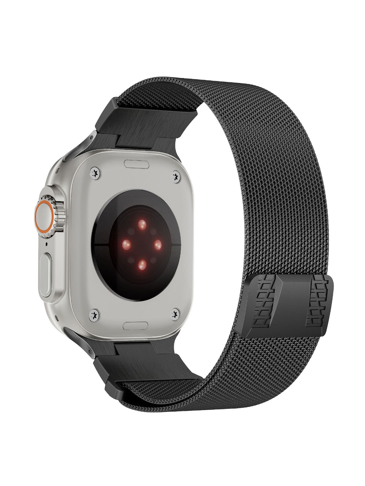 Bracelet Apple Watch acier inoxydable, aimanté, design Milanese, solide et résistant, ultra et series, modèle Nao - Bracelet Apple Watch - Gris foncé 38 à 42mm