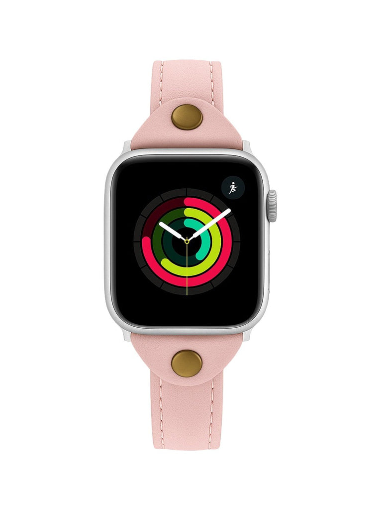 Bracelet Apple Watch, montre en cuir pour Apple Watch, confort, style, ajustable, compatible toutes séries, modèle Christelle - Bracelet Apple Watch - Rose 38 à 42mm