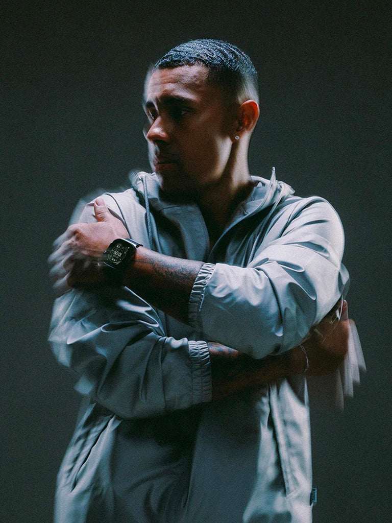 Bracelet Apple Watch Ultra Premium, en Titane Grade 4, fermeture magnétique N52, intérieur FKM, design sportif premium, look prestigieux, modèle Salvador - Bracelet Apple Watch - Noir 44 à 49 mm