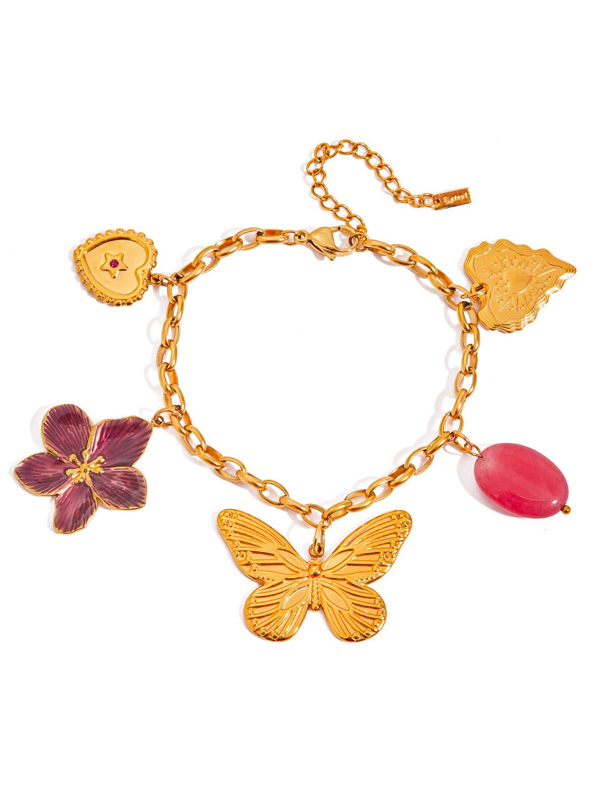 Broche Papillon émaillée Dorée - Occasion, Bijou Vintage