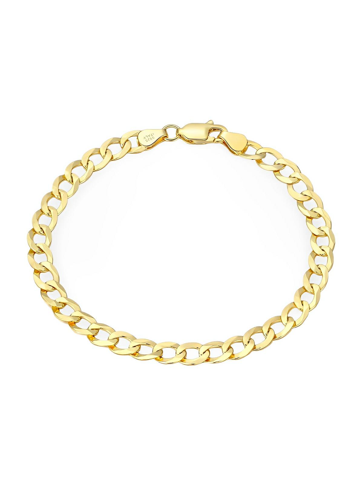 Bracelet chaîne maille gourmette en argent 925, au design indémodable, modèle Aris - Bracelet - Or S
