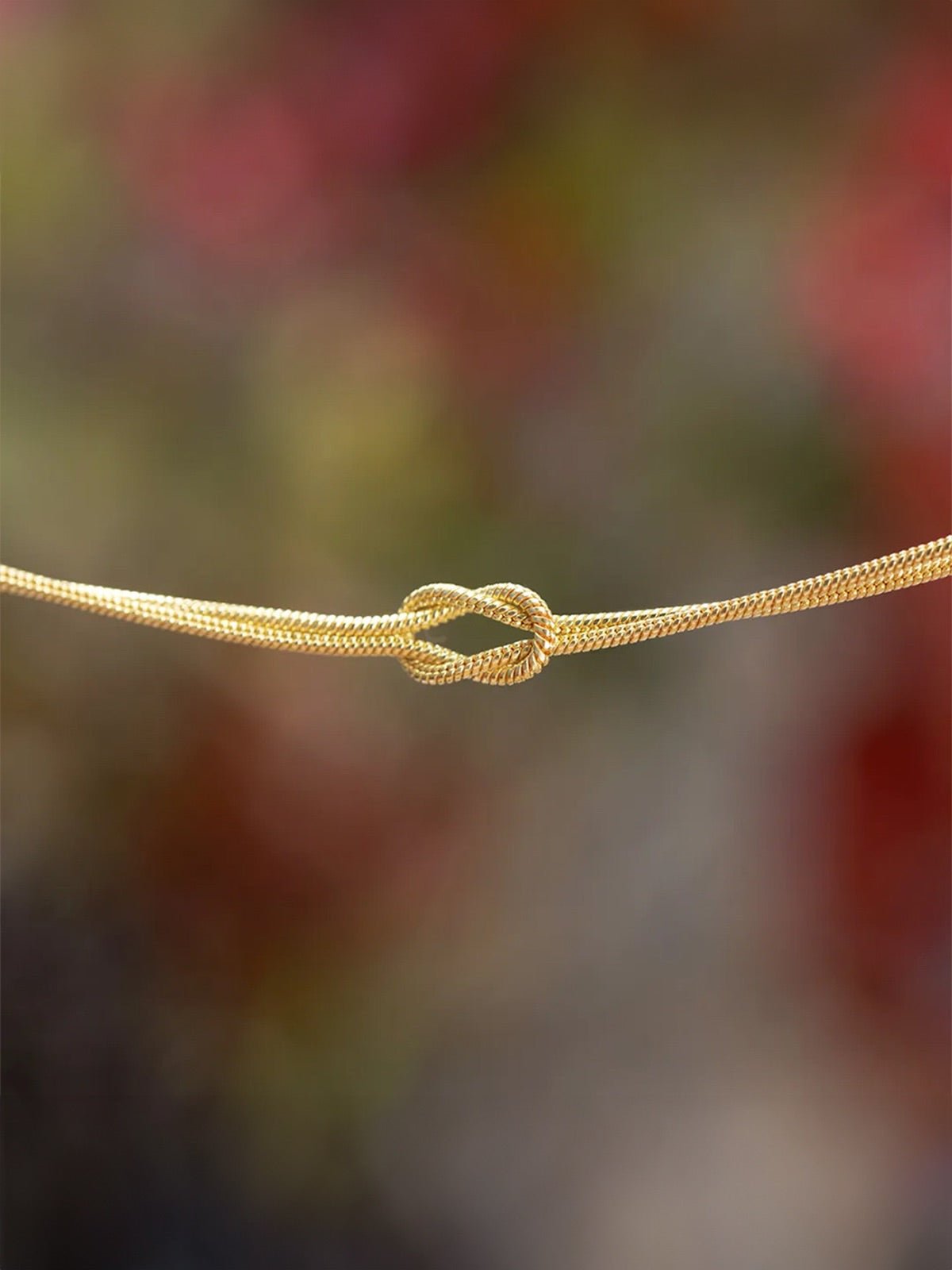 Bracelet chaîne serpent, nœud central, acier inoxydable, doré ou argenté, ajustable, modèle Link - Bracelet - Or