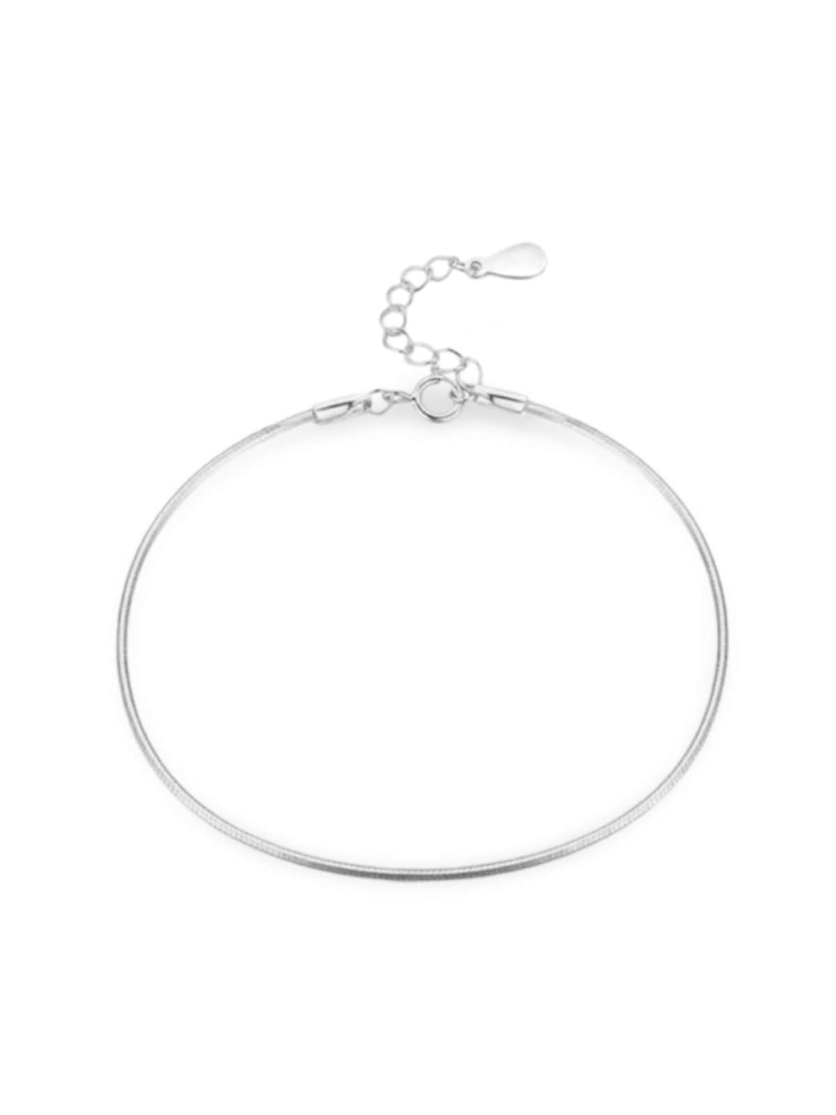 Bracelet femme argent 925, maille serpent, plaqué or rose, fin, bijou discret, modèle Elyna - Bracelet - Argent