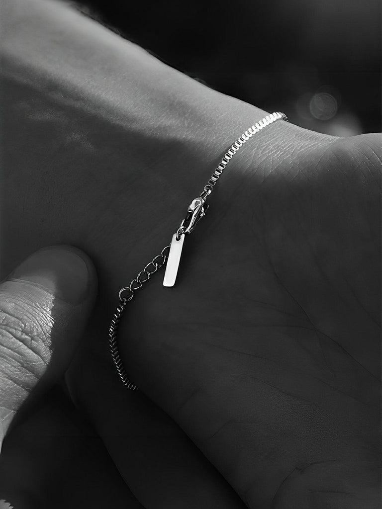 Bracelet homme en acier inoxydable, maille vénitienne, look moderne, waterproof, modèle Izibio - Bracelet - Argent XS