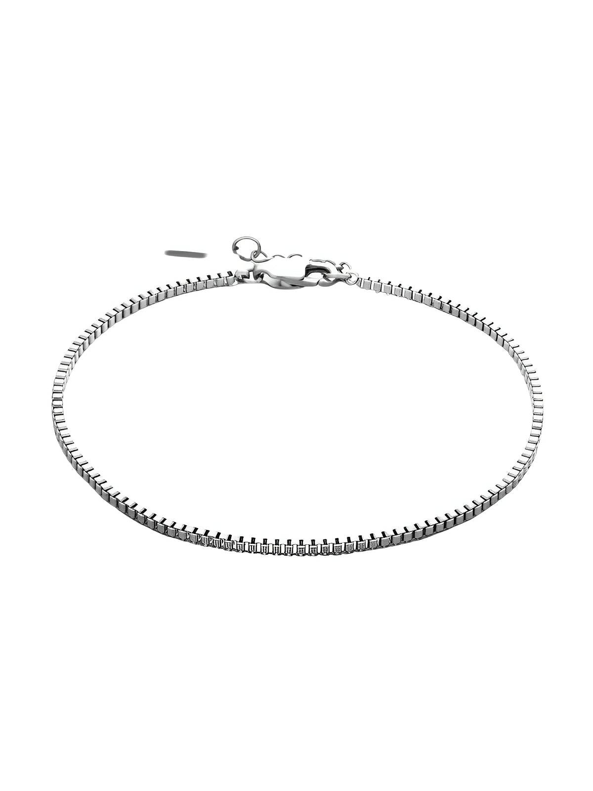 Bracelet homme en acier inoxydable, maille vénitienne, look moderne, waterproof, modèle Izibio - Bracelet - Argent XS
