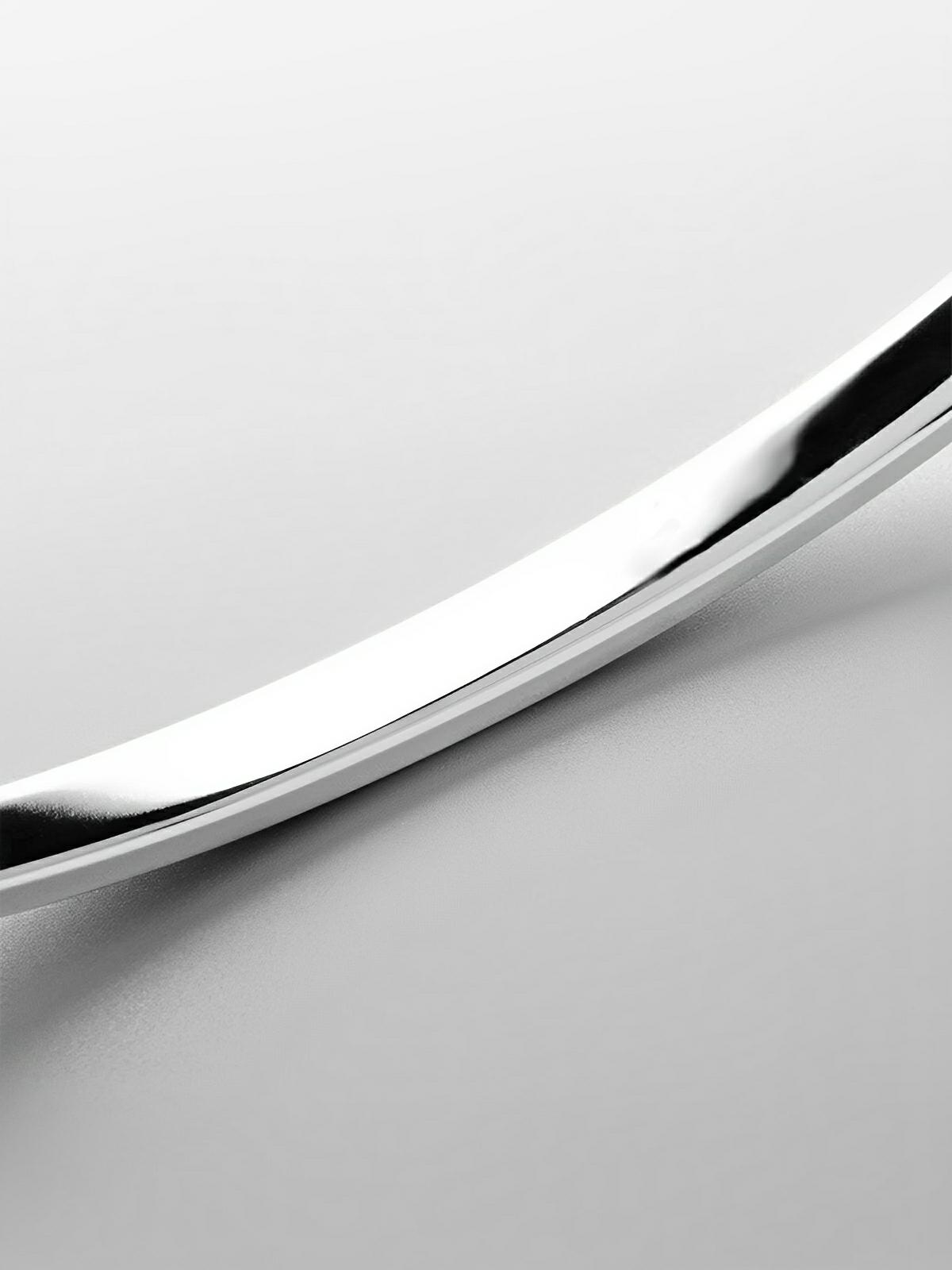 Bracelet jonc ouvert en acier inoxydable, finition brillante, design moderne, waterproof, modèle Luigi - Bracelet - Argent 5 mm