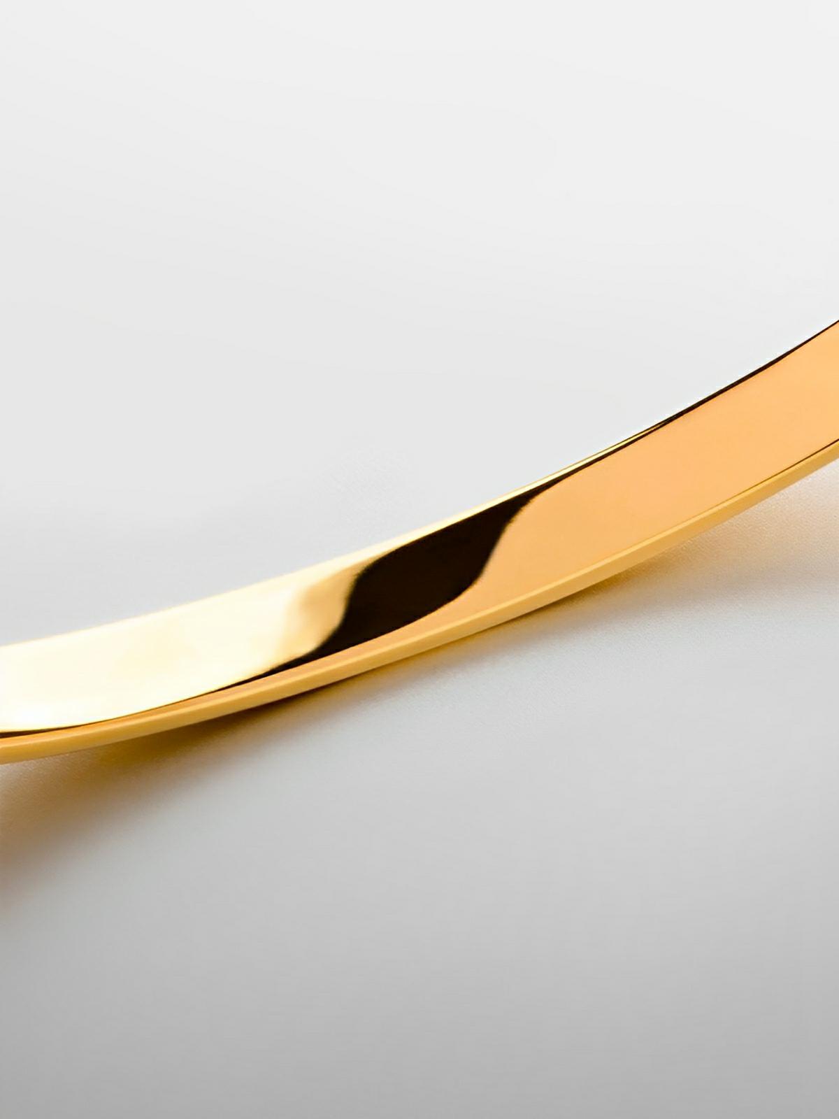 Bracelet jonc ouvert en acier inoxydable, finition brillante, design moderne, waterproof, modèle Luigi - Bracelet - Or 5 mm