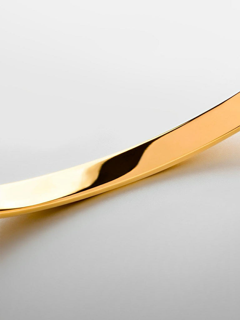 Bracelet jonc ouvert en acier inoxydable, finition brillante, design moderne, waterproof, modèle Luigi - Bracelet - Or 5 mm