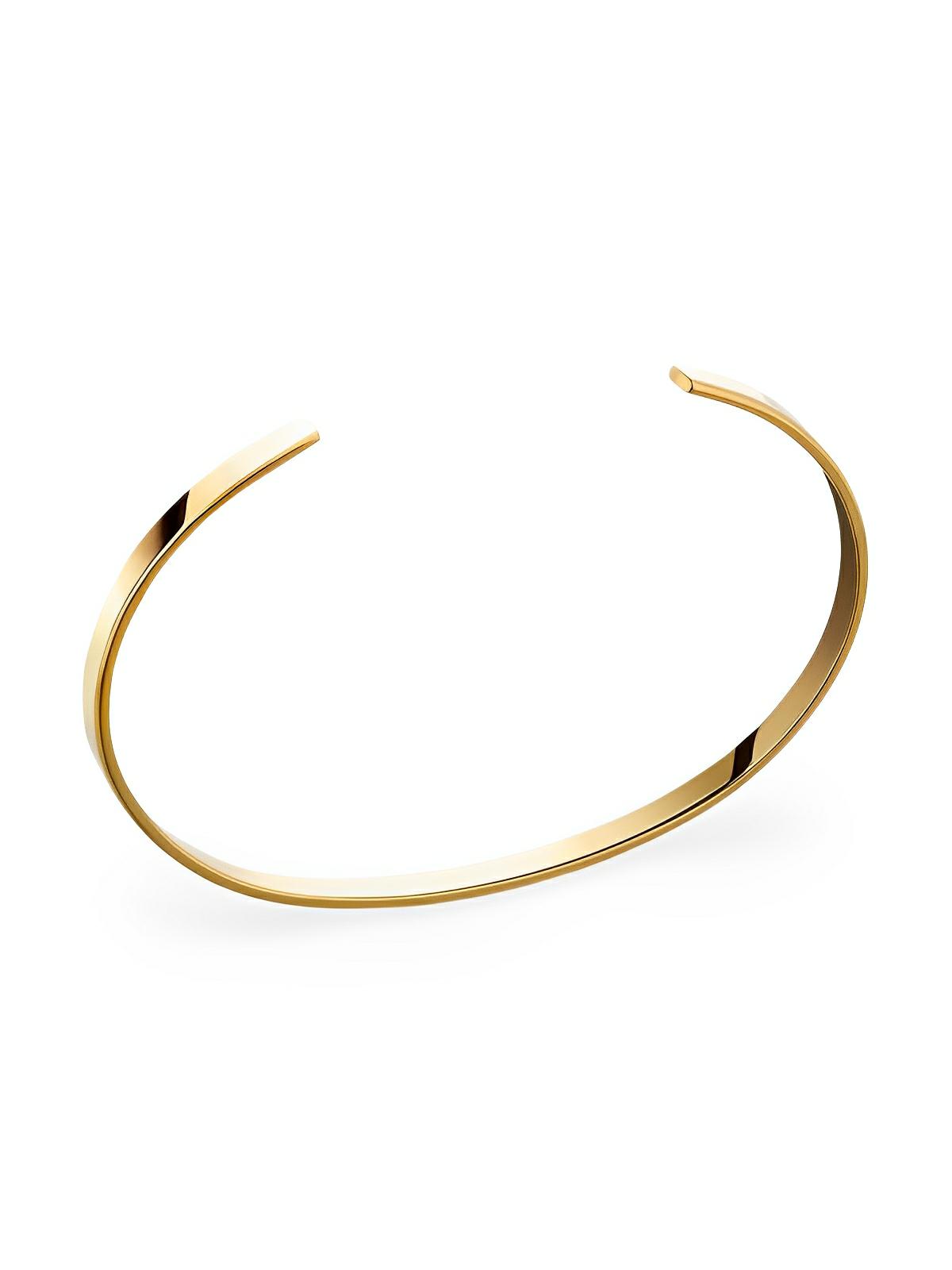 Bracelet jonc ouvert en acier inoxydable, finition brillante, design moderne, waterproof, modèle Luigi - Bracelet - Or 3.5 mm