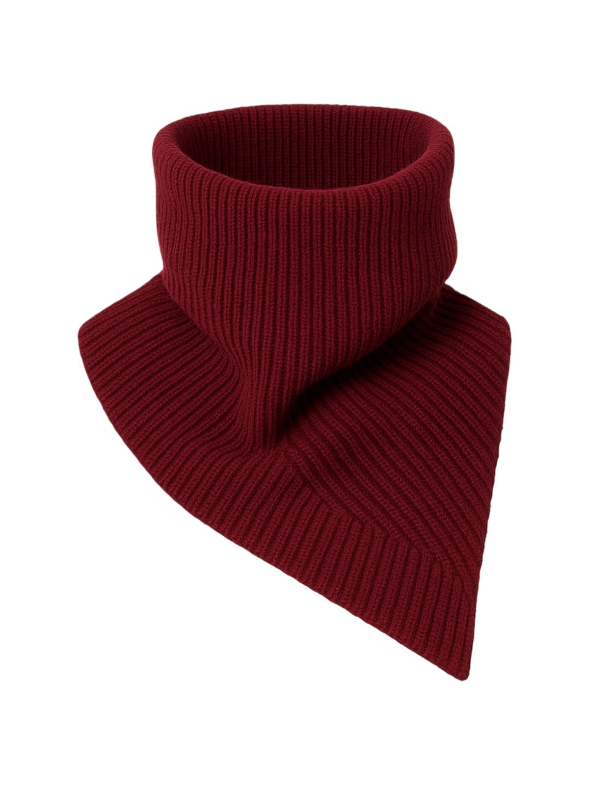 Cache - cou tricoté, doux et chaud, design haut col, unisexe, hiver, confort thermique, protection du cou, style minimaliste, modèle Artémis - Cache - cou - Bordeaux