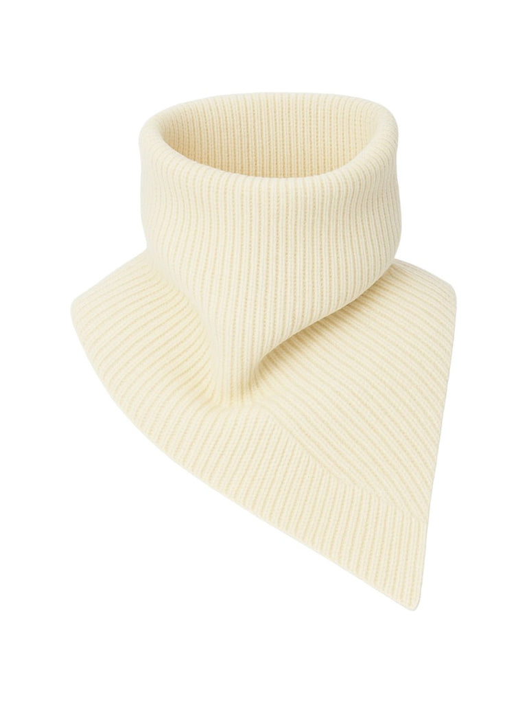 Cache - cou tricoté, doux et chaud, design haut col, unisexe, hiver, confort thermique, protection du cou, style minimaliste, modèle Artémis - Cache - cou - Blanc