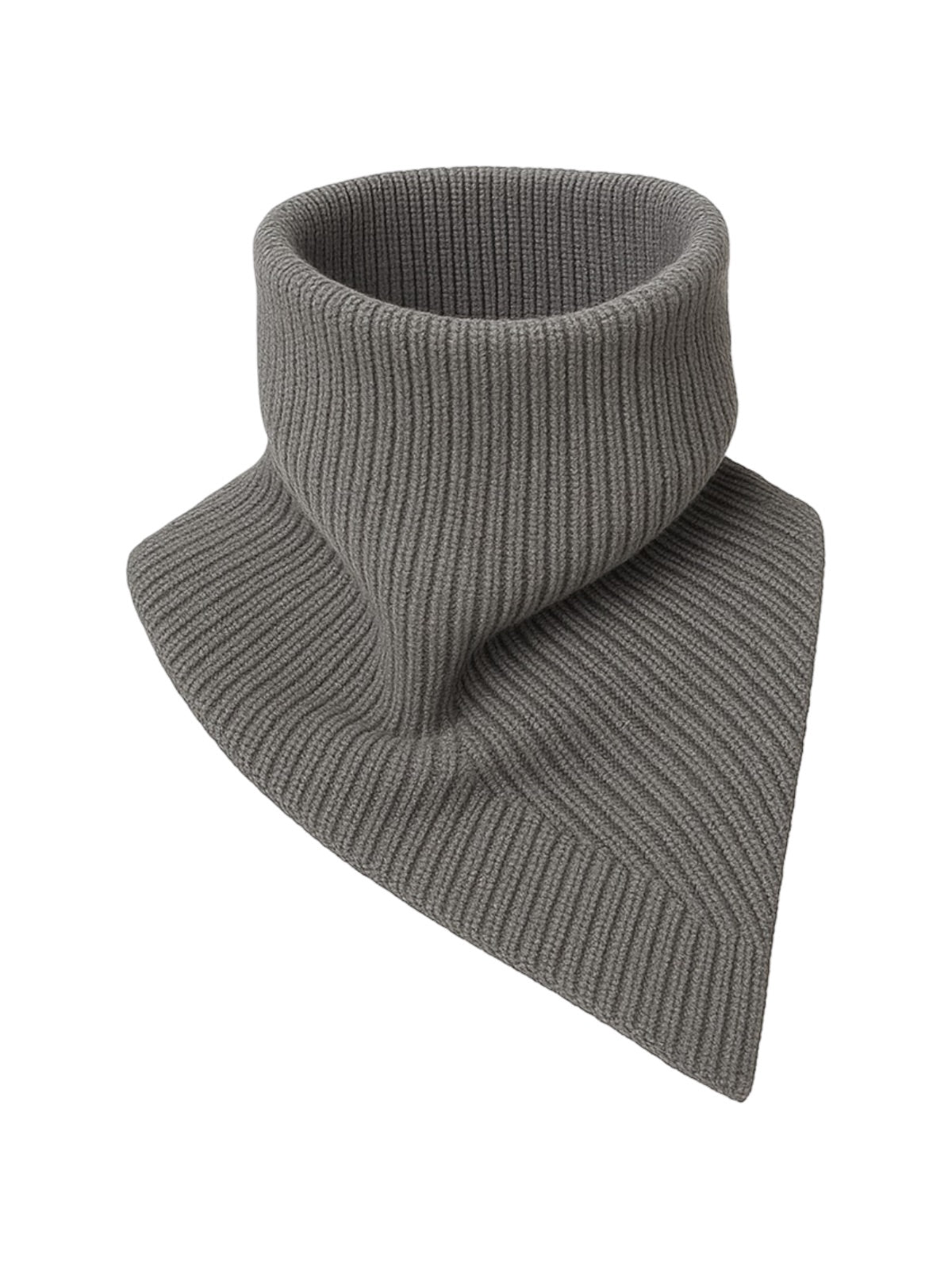 Cache - cou tricoté, doux et chaud, design haut col, unisexe, hiver, confort thermique, protection du cou, style minimaliste, modèle Artémis - Cache - cou - Gris