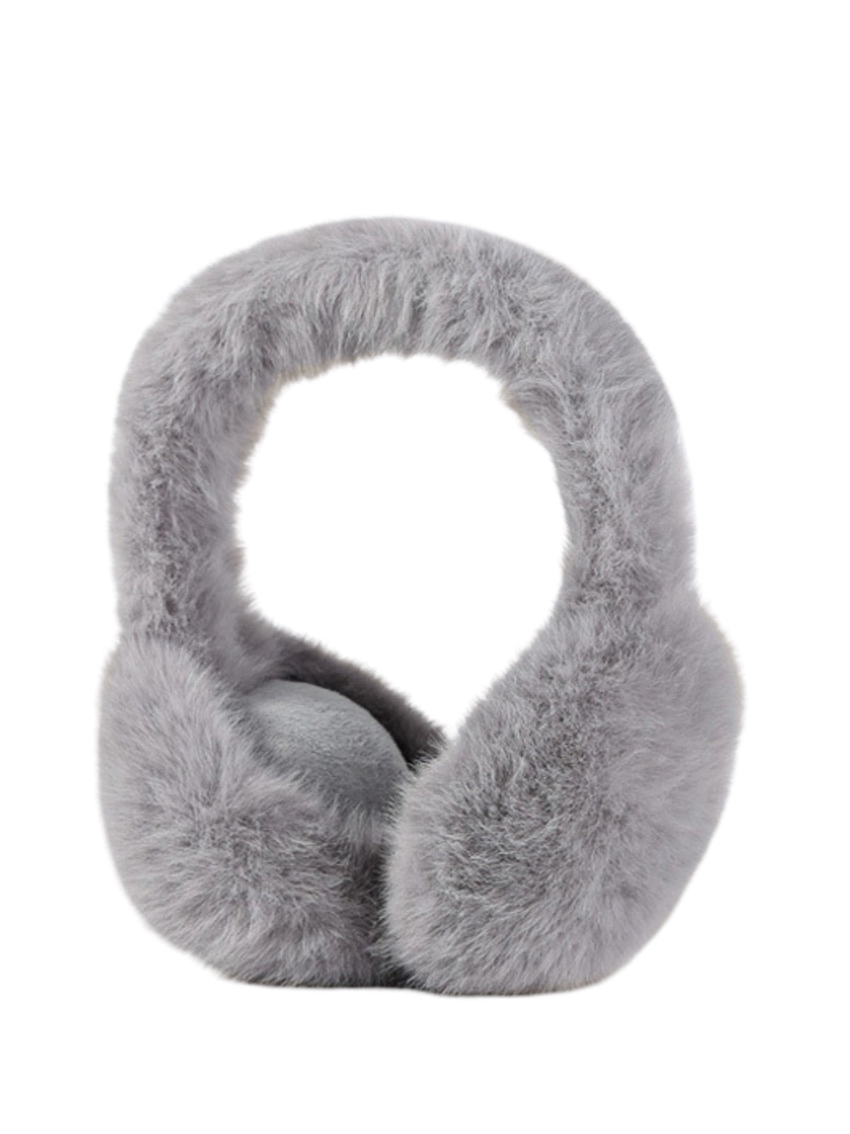 Cache - oreilles doux en fausse fourrure, accessoire chaud pour l’hiver, cache - oreilles pliable et léger, protection contre le froid et le vent, confort moelleux, modèle Jound - Cache - oreilles - Gris