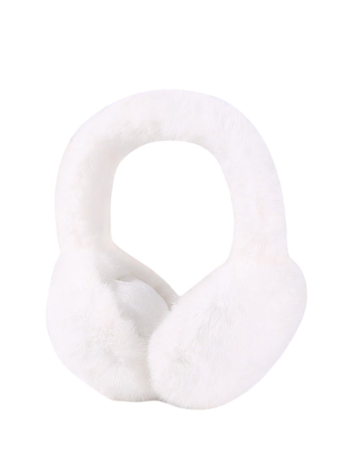 Cache - oreilles doux en fausse fourrure, accessoire chaud pour l’hiver, cache - oreilles pliable et léger, protection contre le froid et le vent, confort moelleux, modèle Jound - Cache - oreilles - Blanc