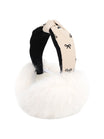 Cache - oreilles doux hiver femme, cache - oreilles chaud pliable, serre - tête en fausse fourrure, cache - oreilles moelleux, protection anti - froid élégante, modèle Josiane - Cache - oreilles - Blanc