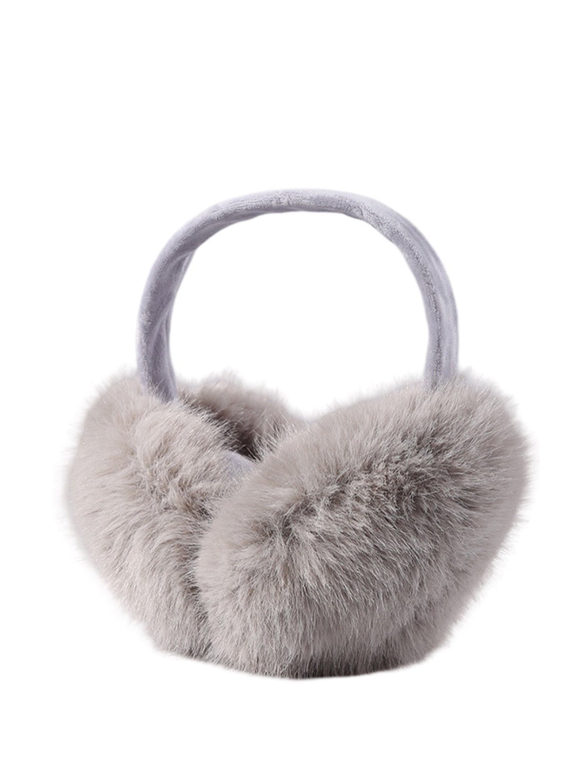 Cache - oreilles femme hiver, doux et chaud, imitation fourrure, pliable et portable, protection anti - froid, confort quotidien, modèle Kevia - Cache - oreilles - Gris