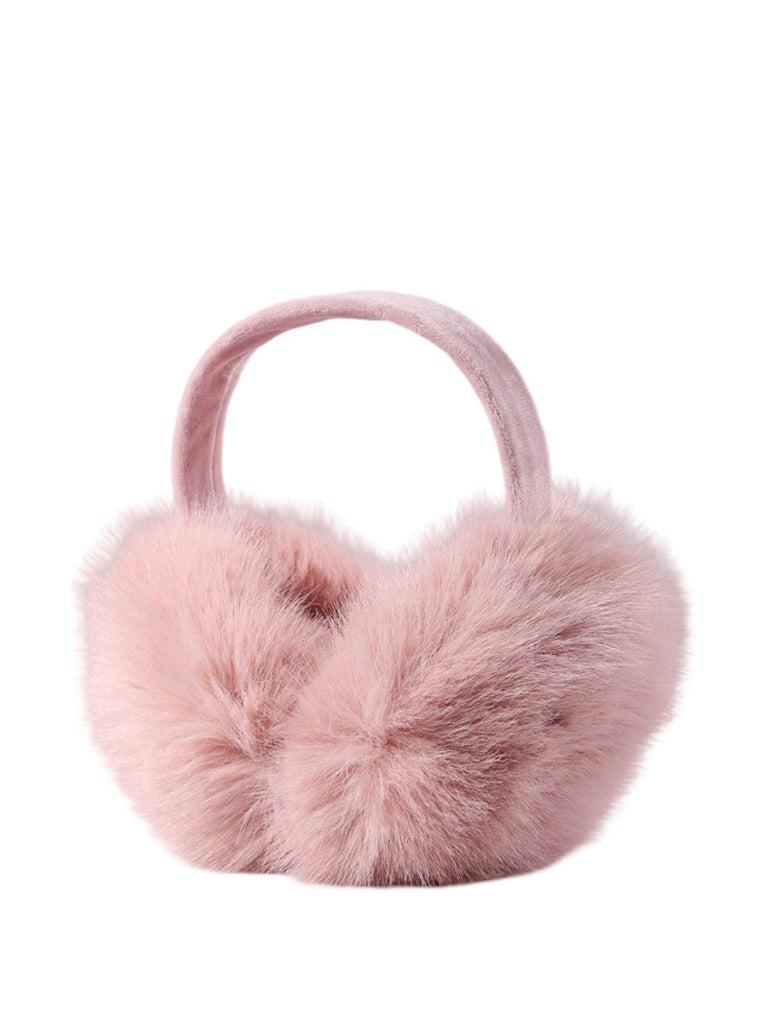 Cache - oreilles femme hiver, doux et chaud, imitation fourrure, pliable et portable, protection anti - froid, confort quotidien, modèle Kevia - Cache - oreilles - Rose