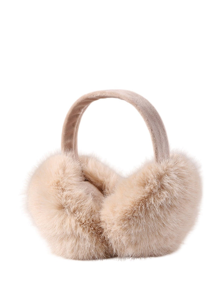 Cache - oreilles femme hiver, doux et chaud, imitation fourrure, pliable et portable, protection anti - froid, confort quotidien, modèle Kevia - Cache - oreilles - Beige