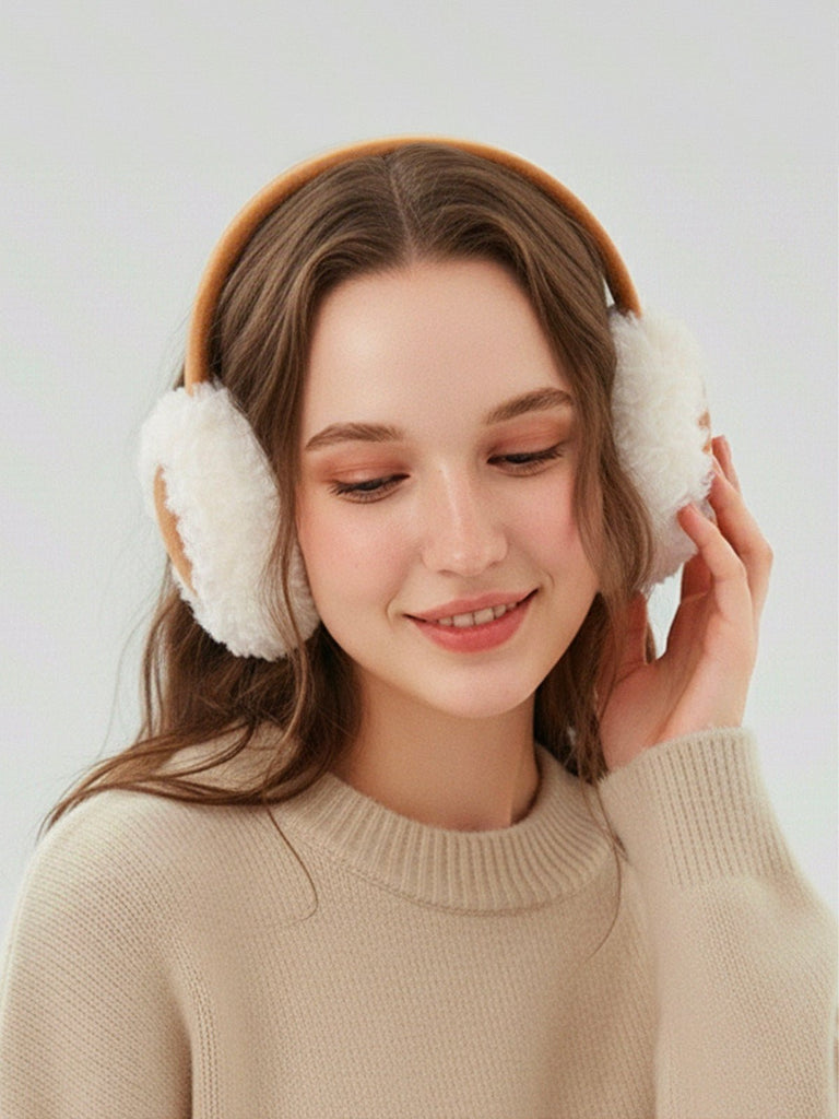 Cache - oreilles hiver chaud, protection oreilles, pliable, doux, confortable, isolant du froid, femme, modèle Xida - Cache - oreilles - Beige