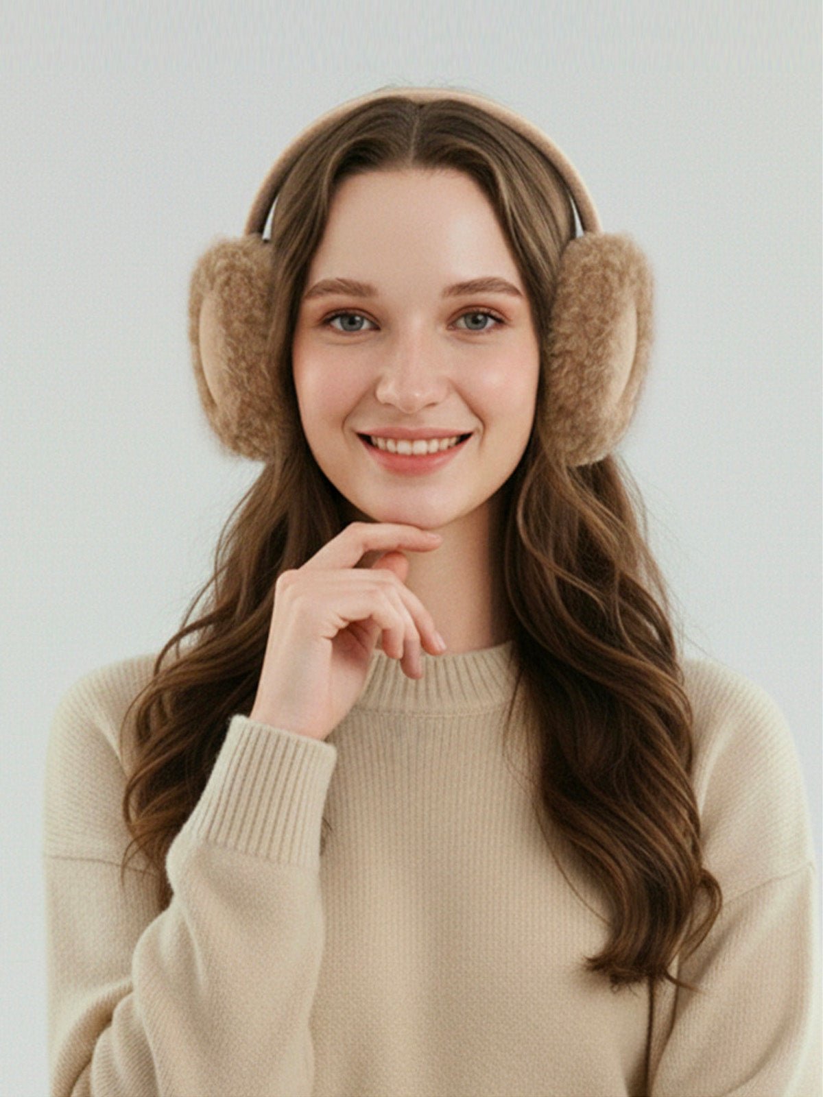 Cache - oreilles hiver chaud, protection oreilles, pliable, doux, confortable, isolant du froid, femme, modèle Xida - Cache - oreilles - Beige