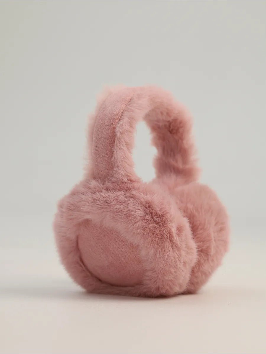 Cache - oreilles hiver femme, oreillettes chaudes, fausse fourrure douce, pliables, confort thermique, anti - froid, protection vent, accessoire mode hiver, modèle Umine - Cache - oreilles - Rose