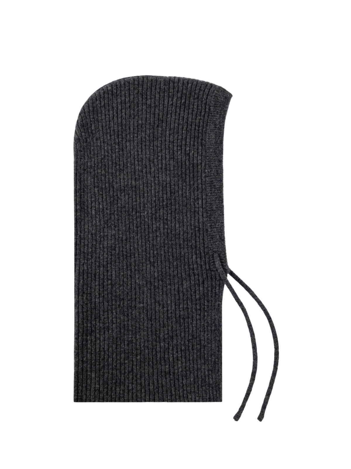 Cagoule en laine premium, bonnet balaclava femme hiver, cagoule tricotée douce, cache - cou chaud, capuche ajustable, modèle Sapharina - Écharpe - Gris foncé