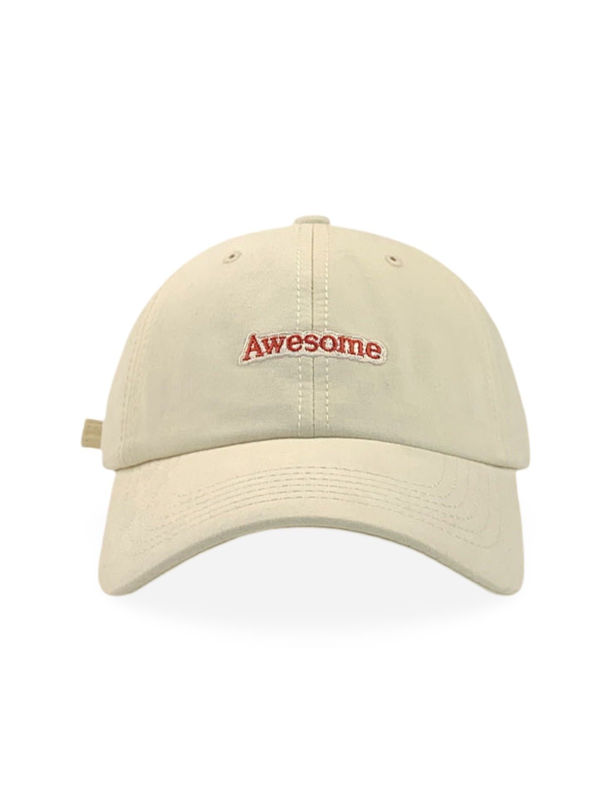 Casquette baseball coton brodée Awesome, ajustable, visière courbée, plusieurs couleurs, modèle Volin - Casquette - Beige