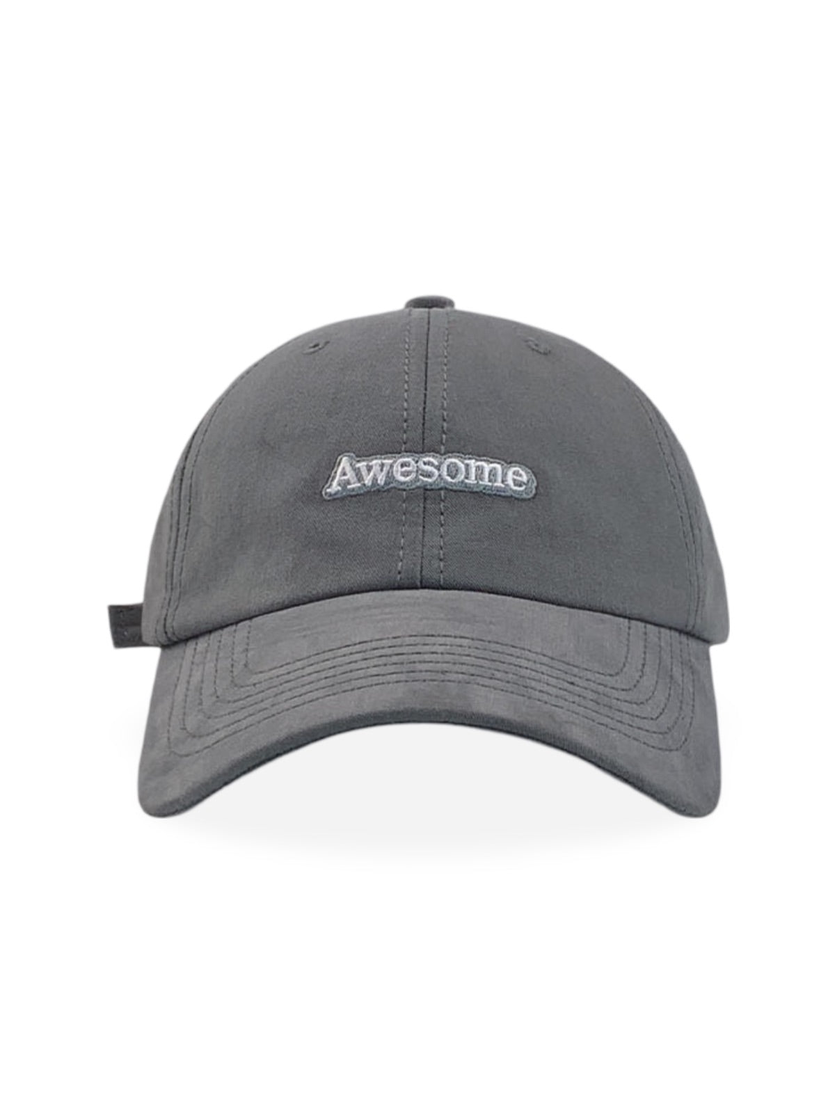 Casquette baseball coton brodée Awesome, ajustable, visière courbée, plusieurs couleurs, modèle Volin - Casquette - Gris