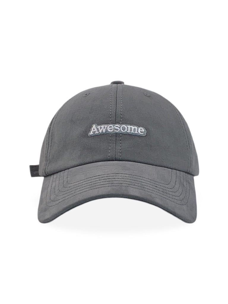 Casquette baseball coton brodée Awesome, ajustable, visière courbée, plusieurs couleurs, modèle Volin - Casquette - Gris