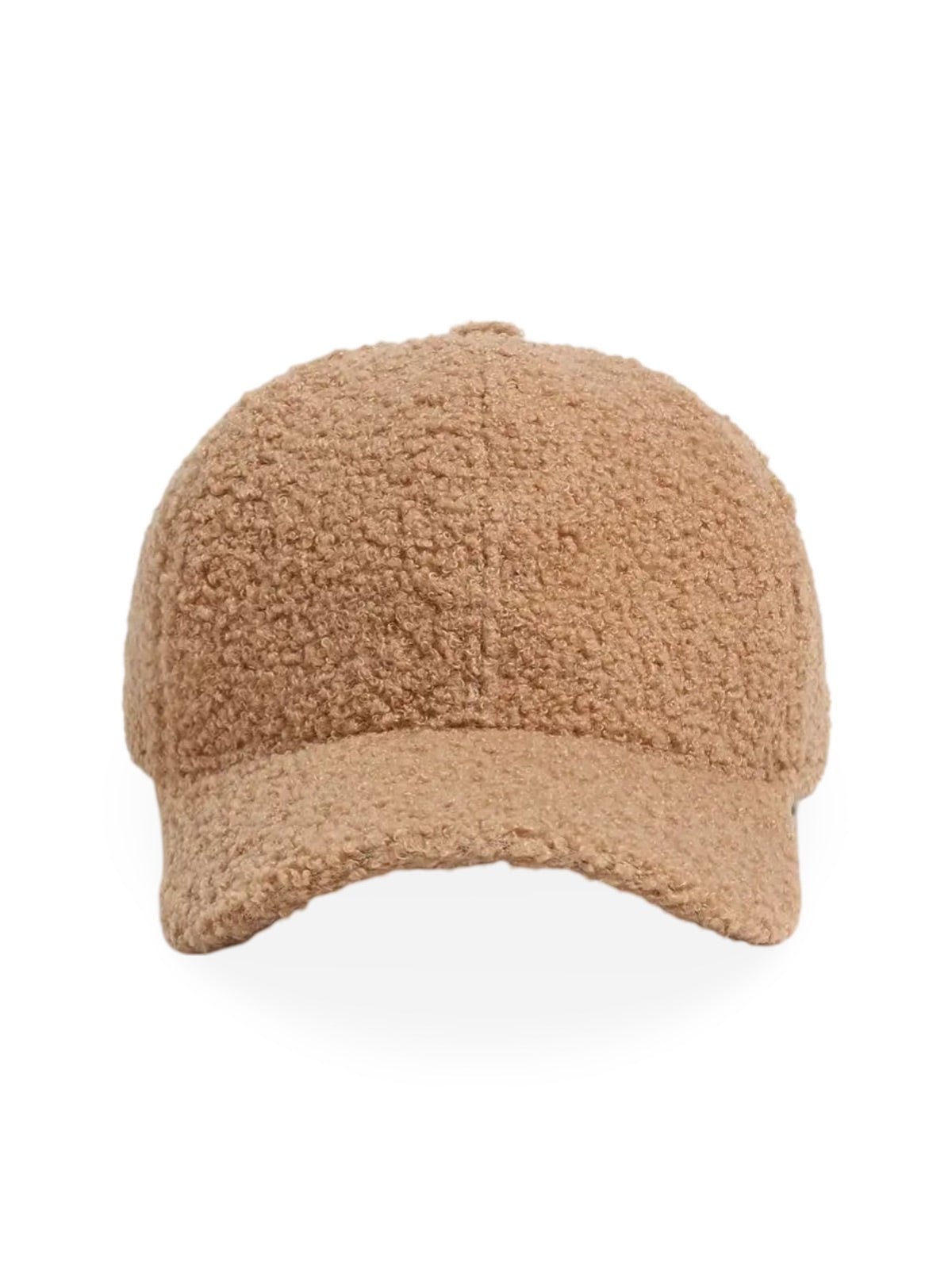 Casquette bouclette mouton, ajustable chaude, polaire, douce peluche à moumoute, modèle Mona - Casquette - Camel