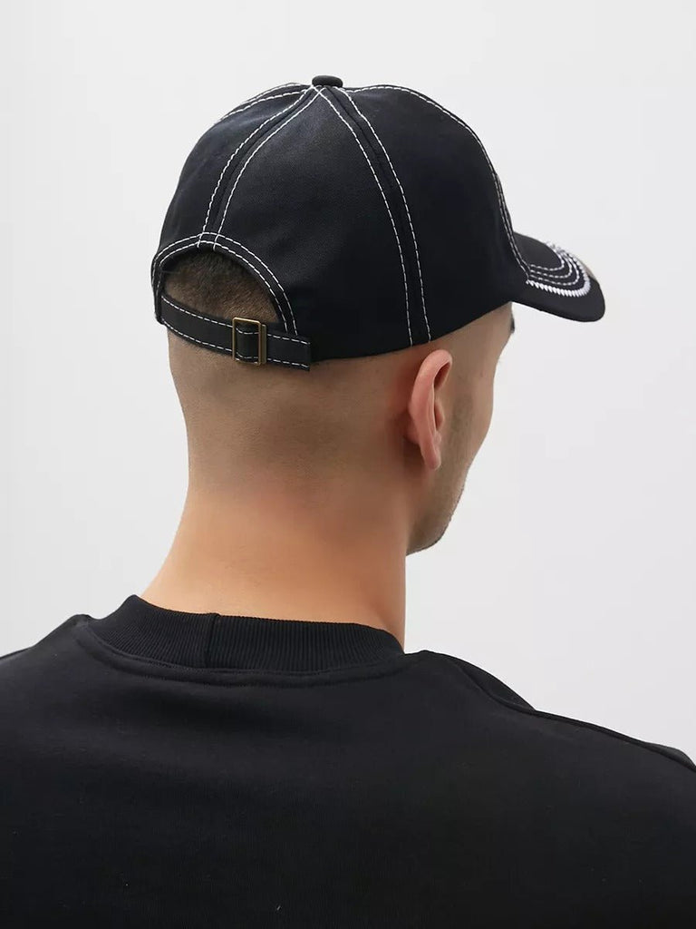 Casquette brodée aigle, visière courbée, ajustable, coton respirant, style urbain, modèle Eagle - Casquette - Noir
