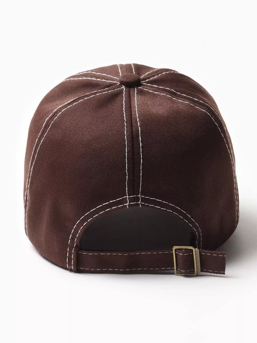 Casquette brodée aigle, visière courbée, ajustable, coton respirant, style urbain, modèle Eagle - Casquette - Marron