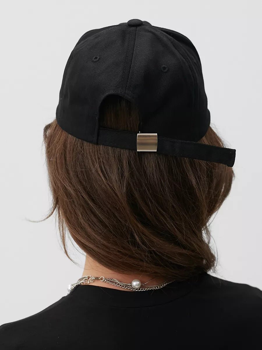 Casquette brodée Cruise, en coton, réglable, broderie minimaliste, visière courbée, style unisexe, modèle Cruise - Casquette - Noir