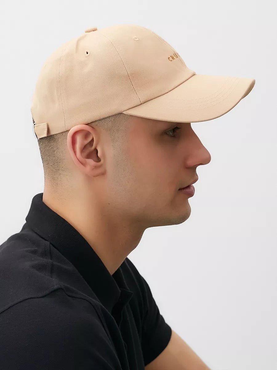 Casquette brodée Cruise, en coton, réglable, broderie minimaliste, visière courbée, style unisexe, modèle Cruise - Casquette - Beige